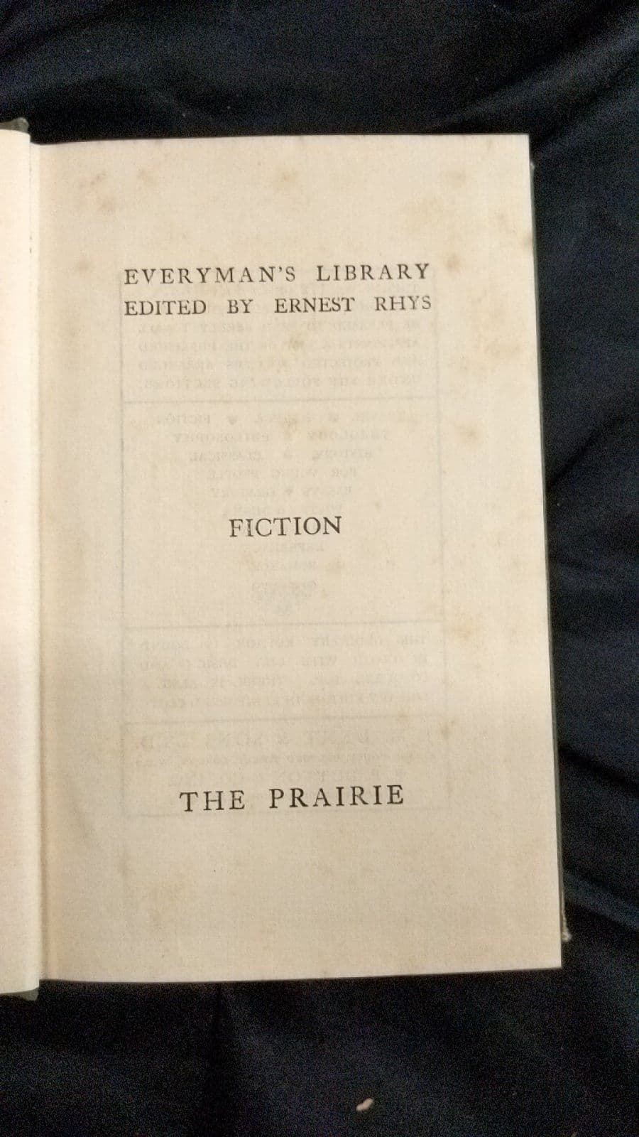The Prairie by James Fenimore Cooper - title page