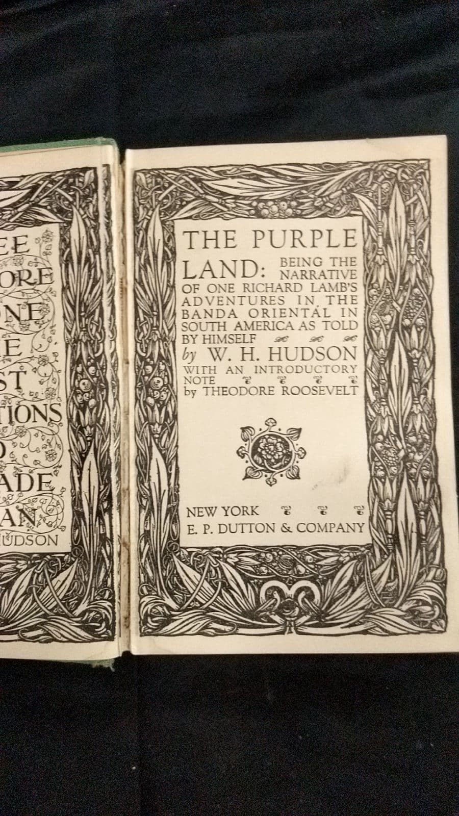 THE Purple Land by W. H. Hudson - title page