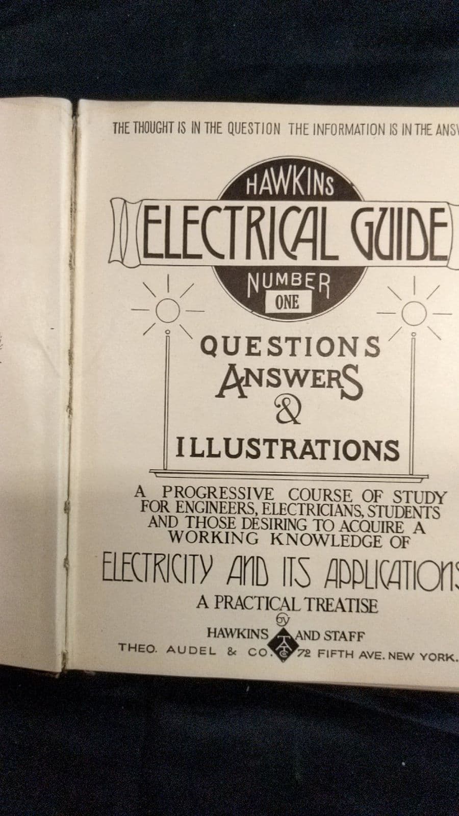 Hawkins Electrical Guide Number One by Hawkins and Staff - title page