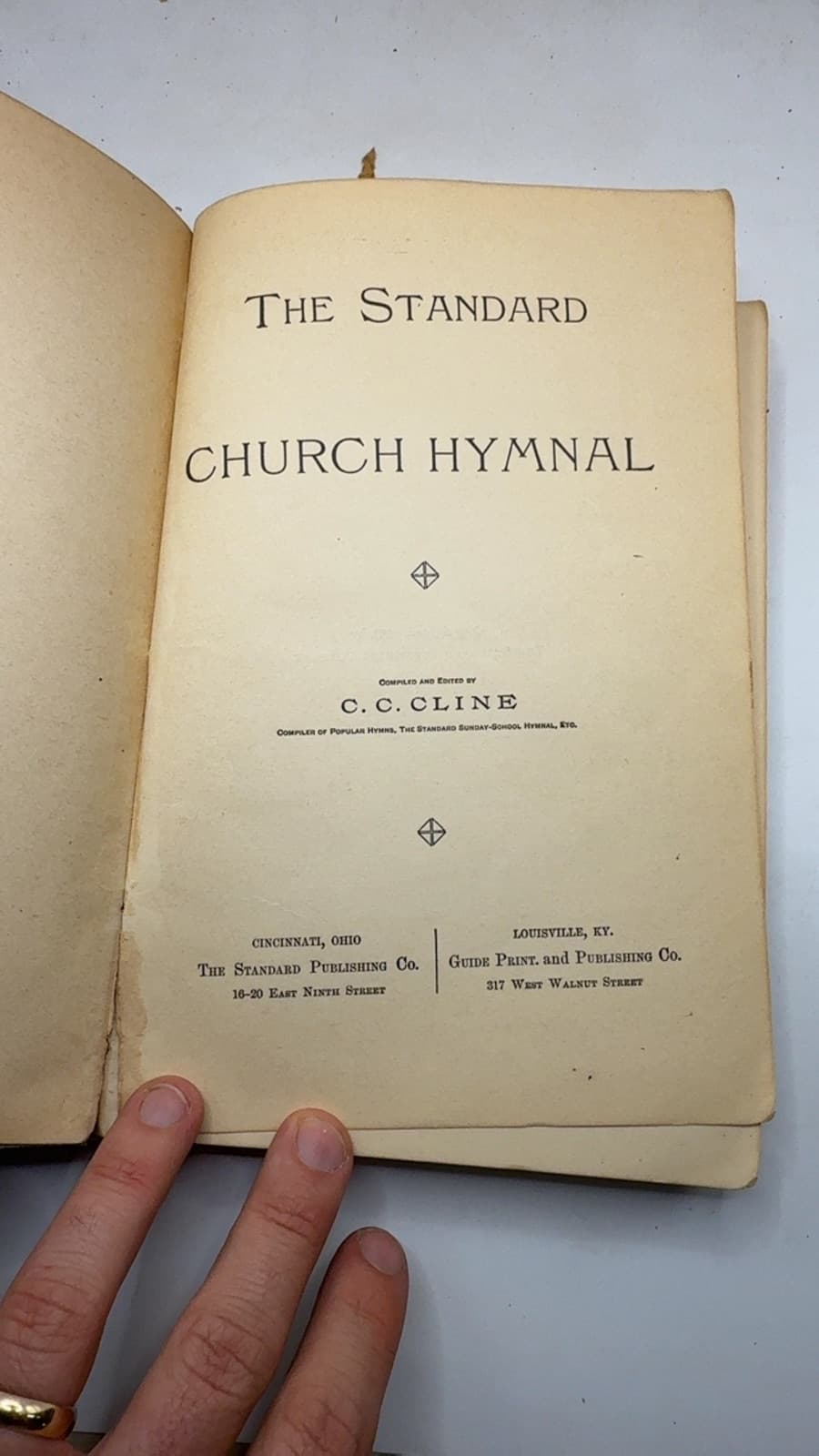 The Standard Church Hymnal by C.C. Cline - title page