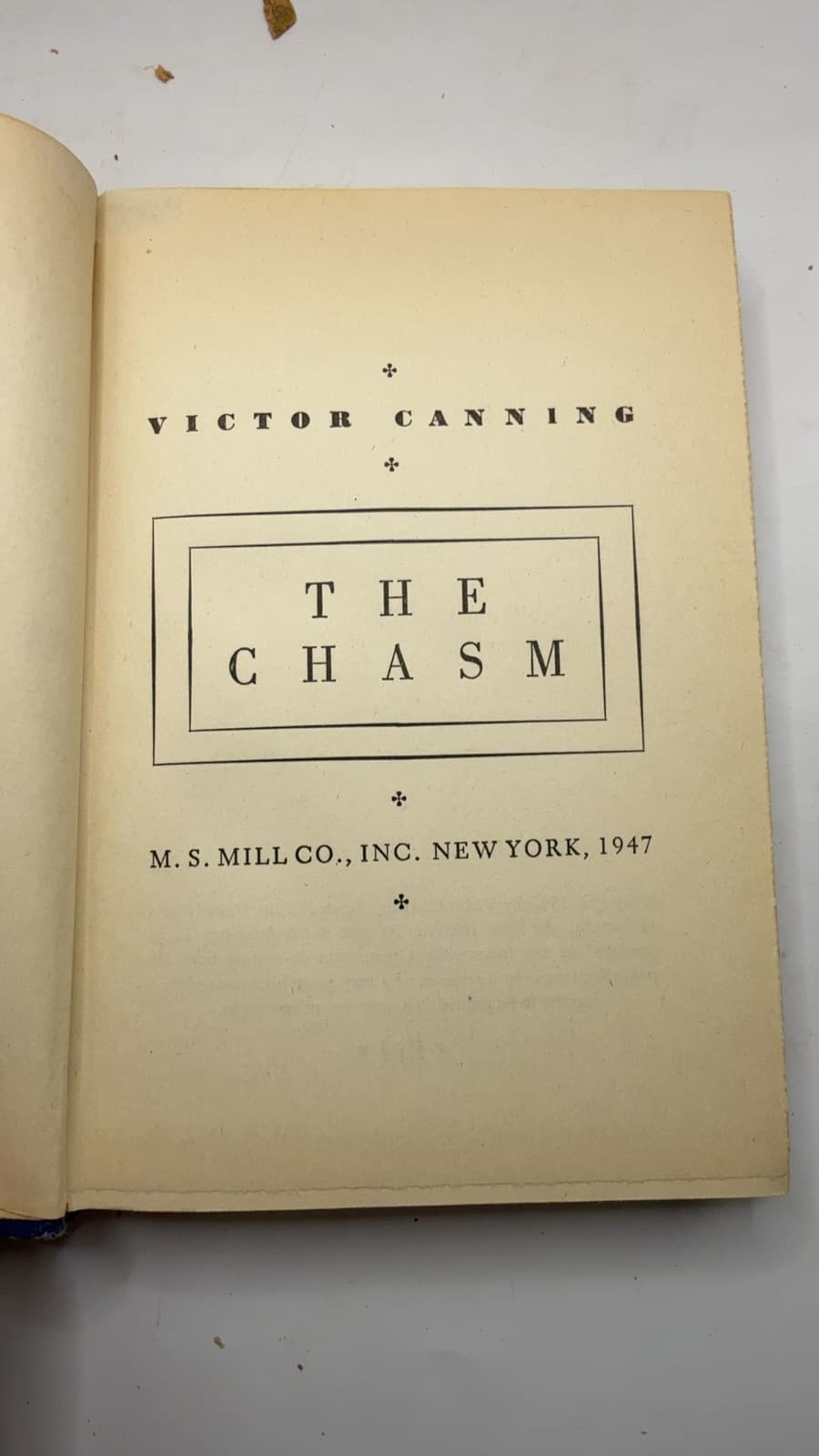 THE Chasm by Victor Canning - title page