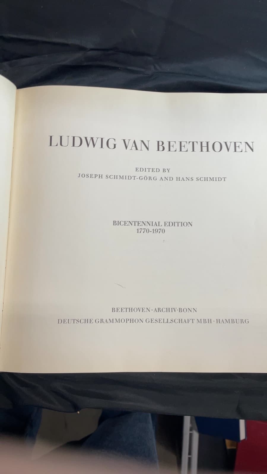 Ludwig van Beethoven by Edited by Joseph Schmidt-Görg and Hans Schmidt - title page