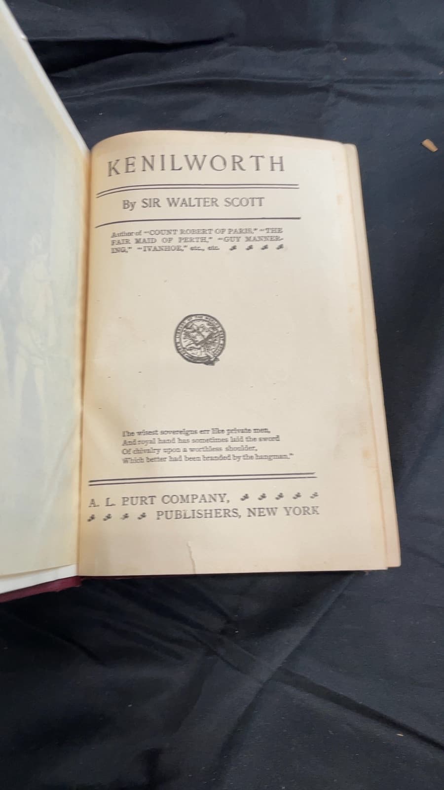 Kenilworth by Sir Walter Scott - title page