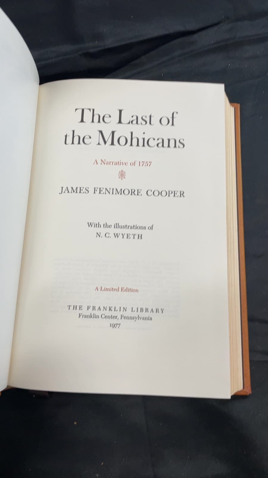 The Last of the Mohicans by James Fenimore Cooper - title page