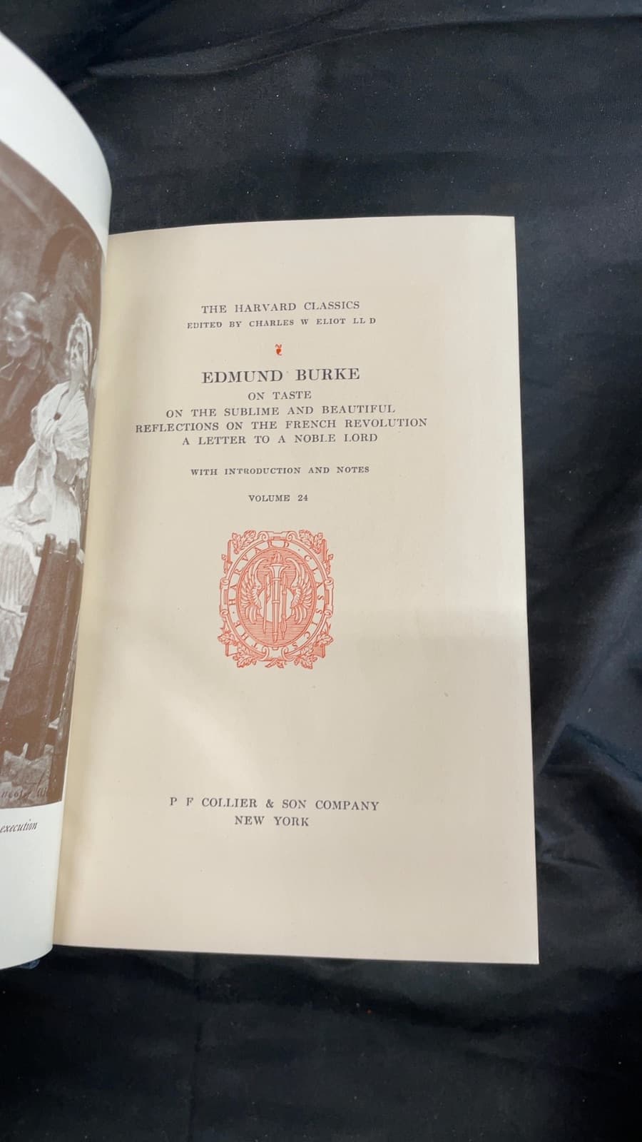 The Harvard Classics Vol. 24 by Edmund Burke - title page