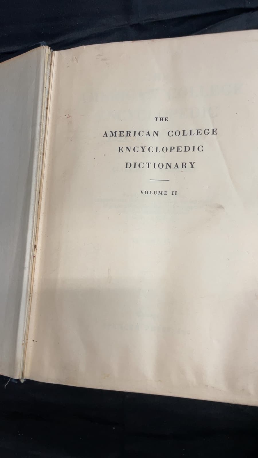 The American College Encyclopedic Dictionary Vol. 2 - title page