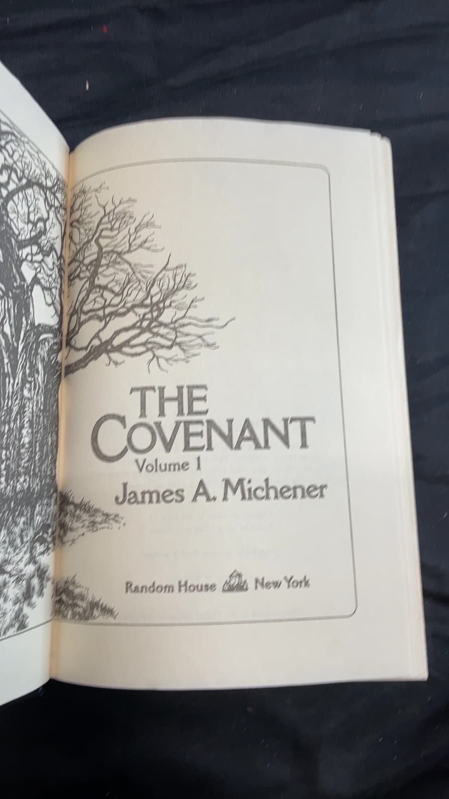 The Covenant Volume 1 by James A. Michener - title page