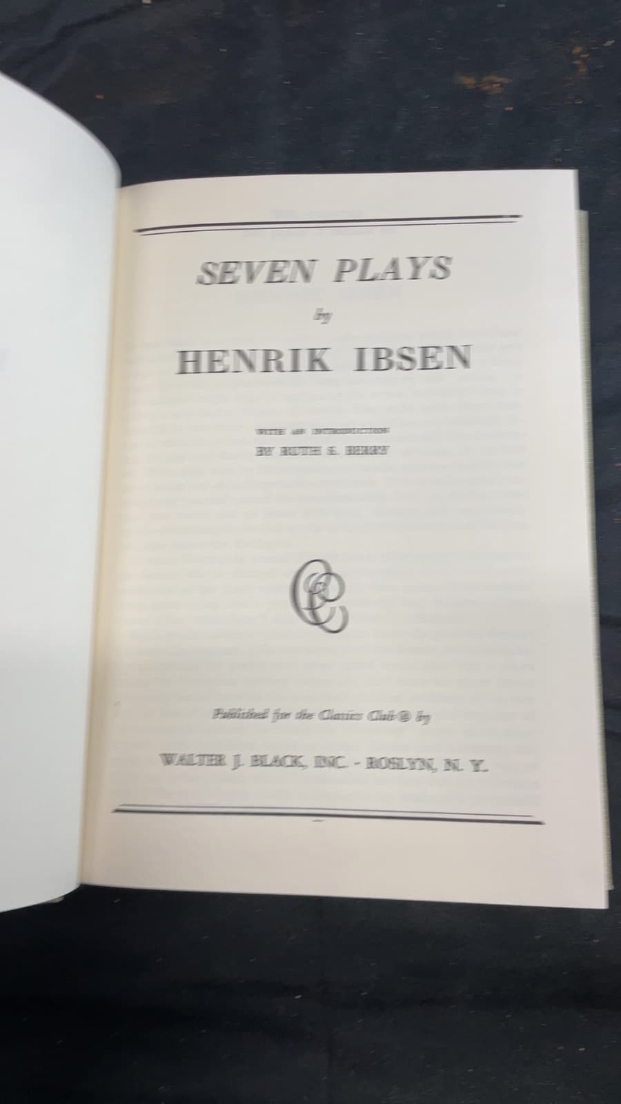 Seven Plays by Henrik Ibsen - title page