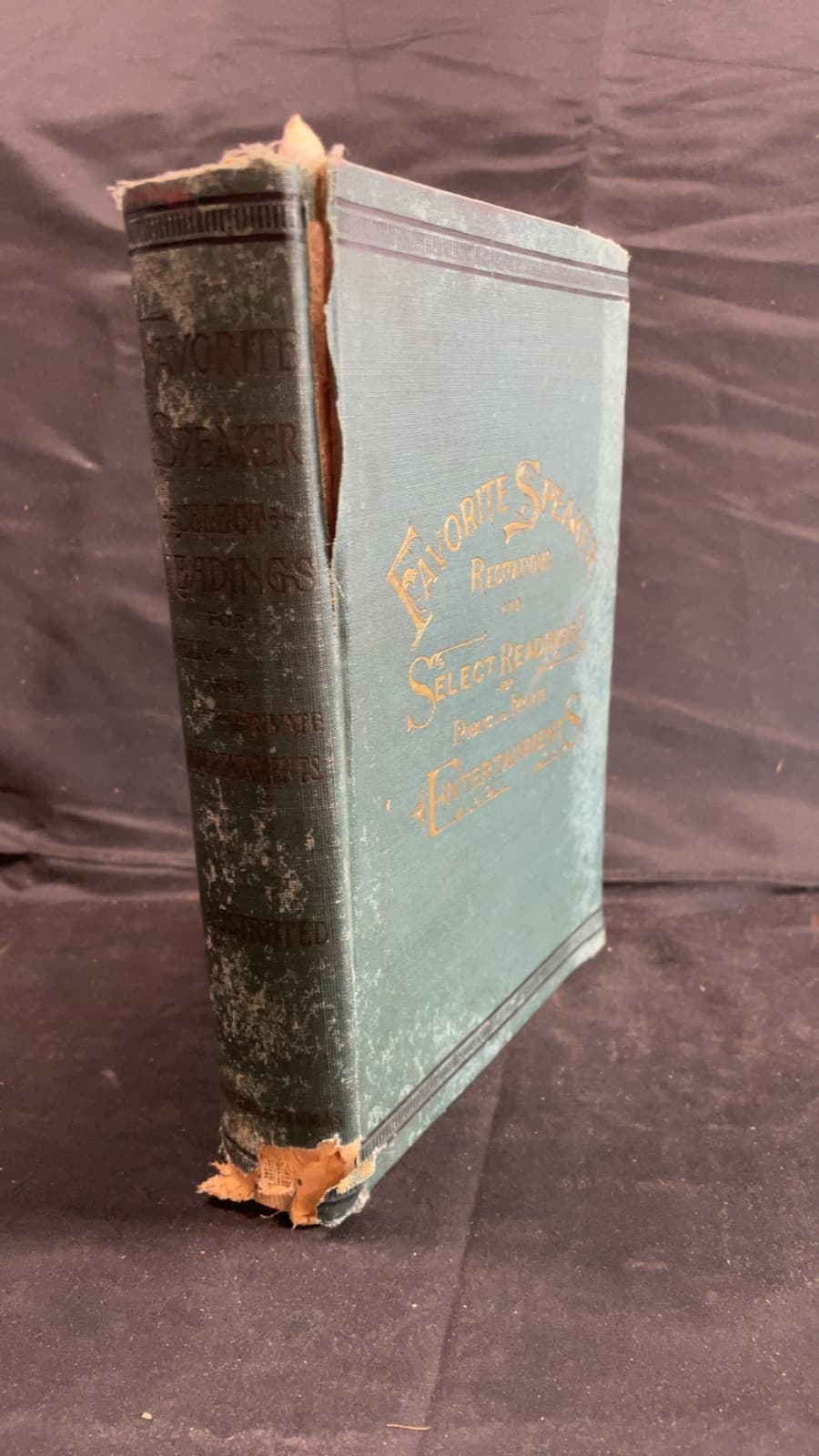 Favorite Speaker Recitations and Select Readings for Public and Private Entertainments - front cover