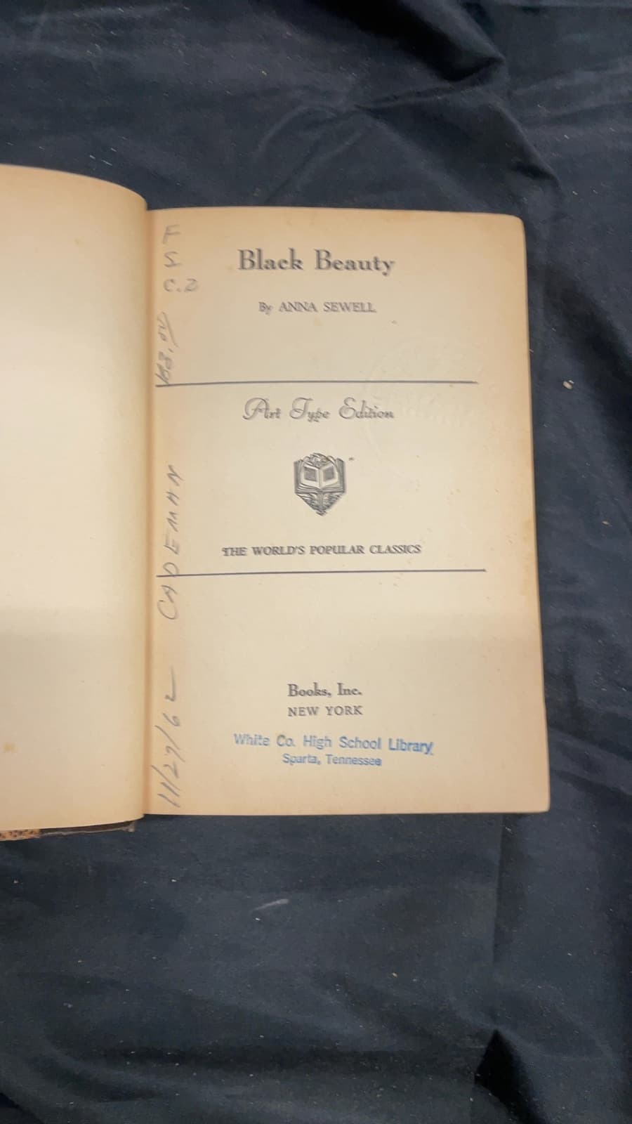 Black Beauty by Anna Sewell - title page
