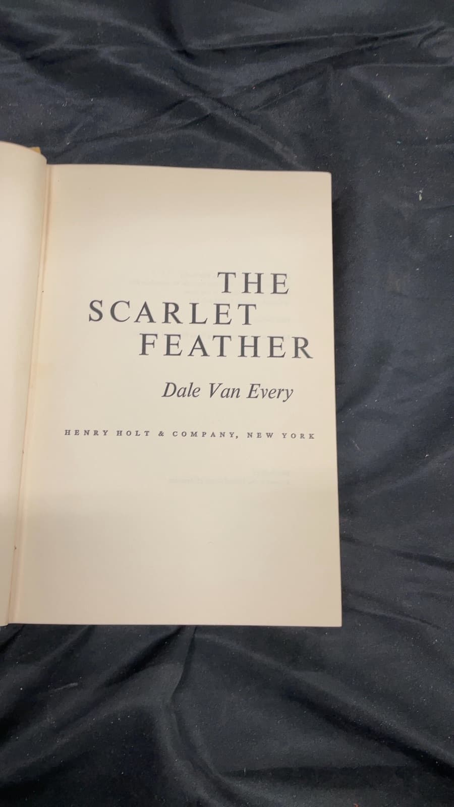 THE Scarlet Feather by Dale Van Every - title page