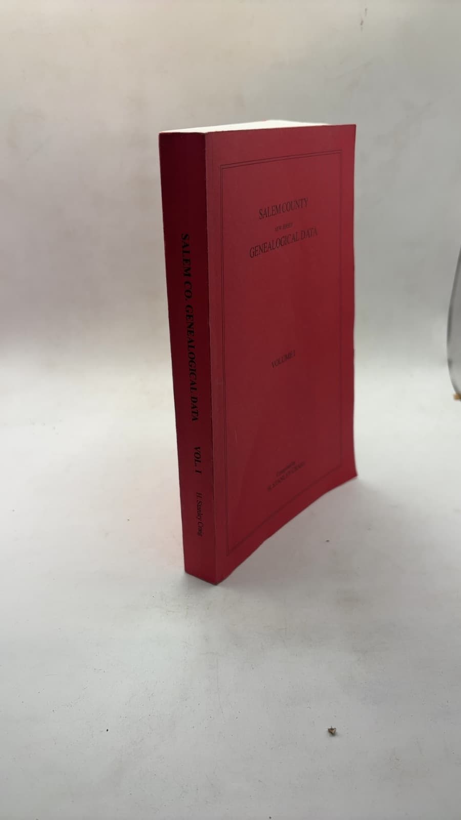 Salem County New Jersey Genealogical Data by H. Stanley Craig - front cover