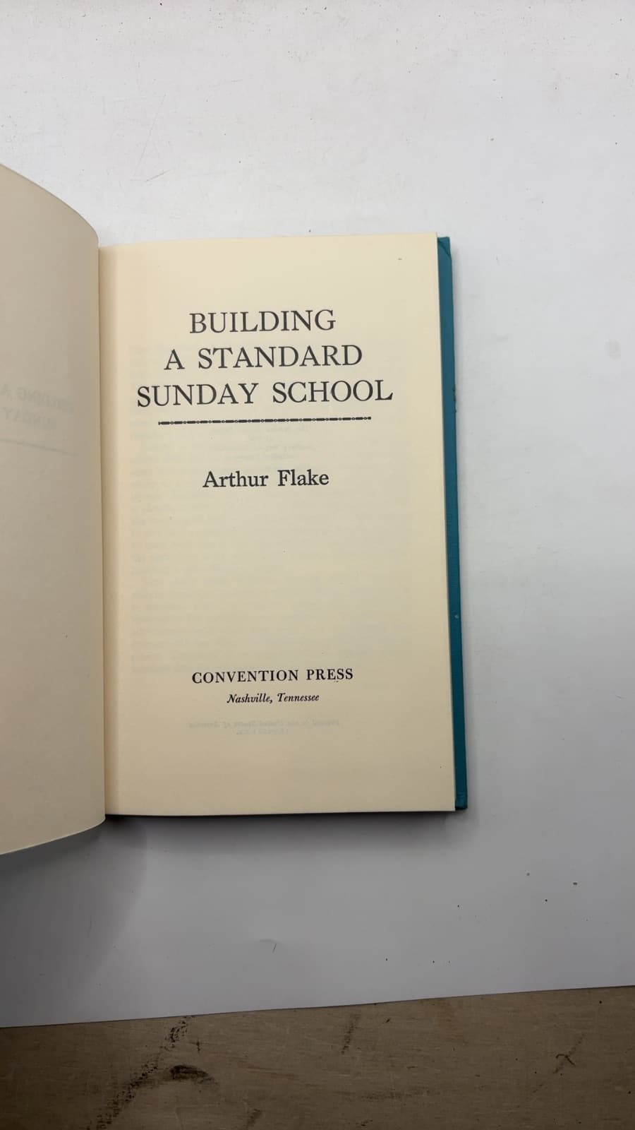 Building A Standard Sunday School by Arthur Flake - title page