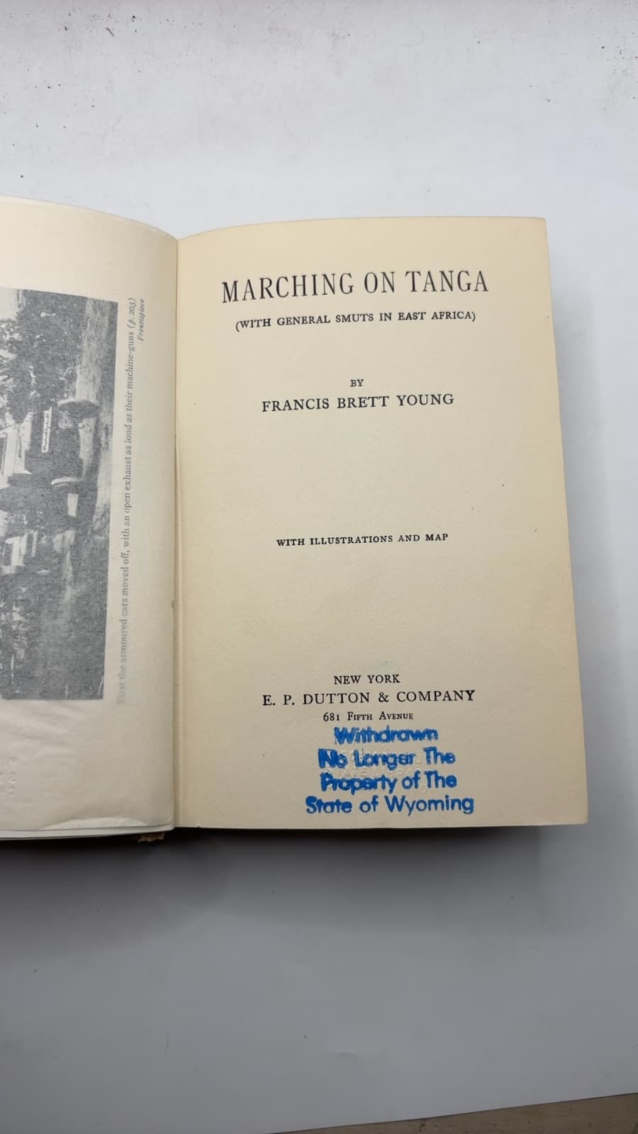 Marching on Tanga by Francis Brett Young - title page