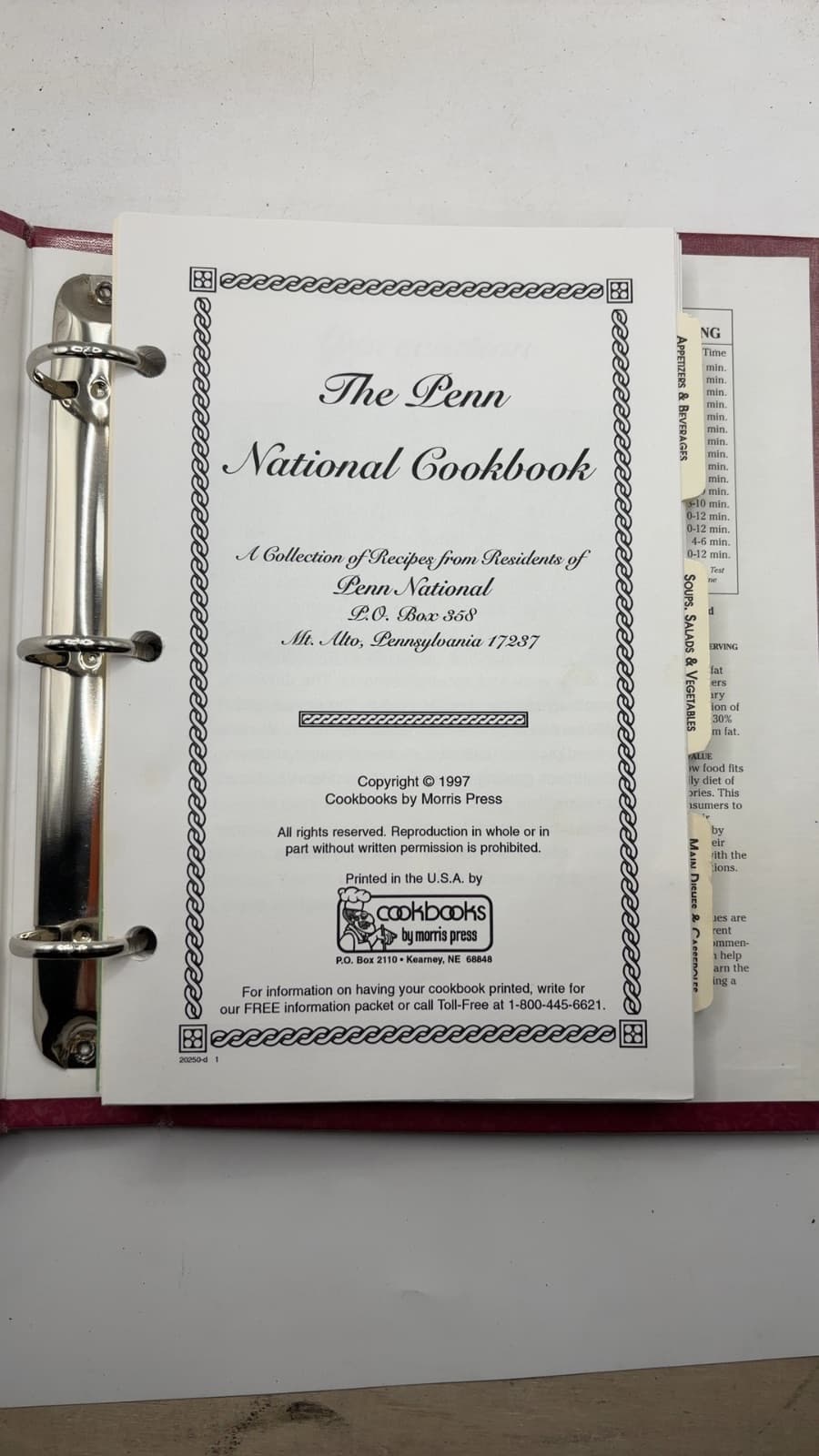 The Penn National Cookbook by Crafty Ladies - title page