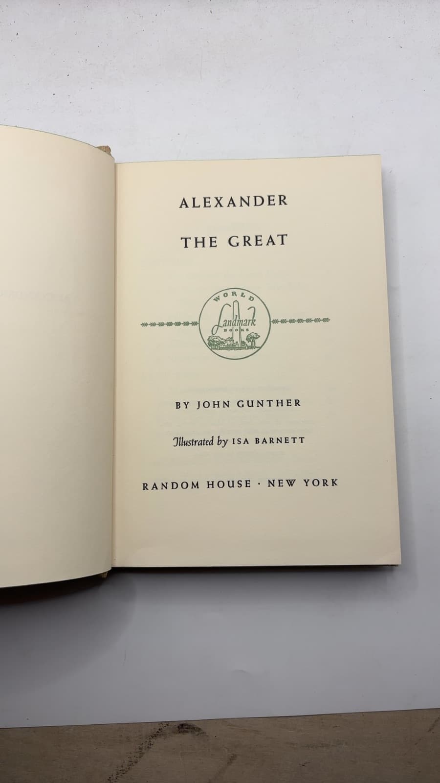 Alexander the Great by John Gunther - title page