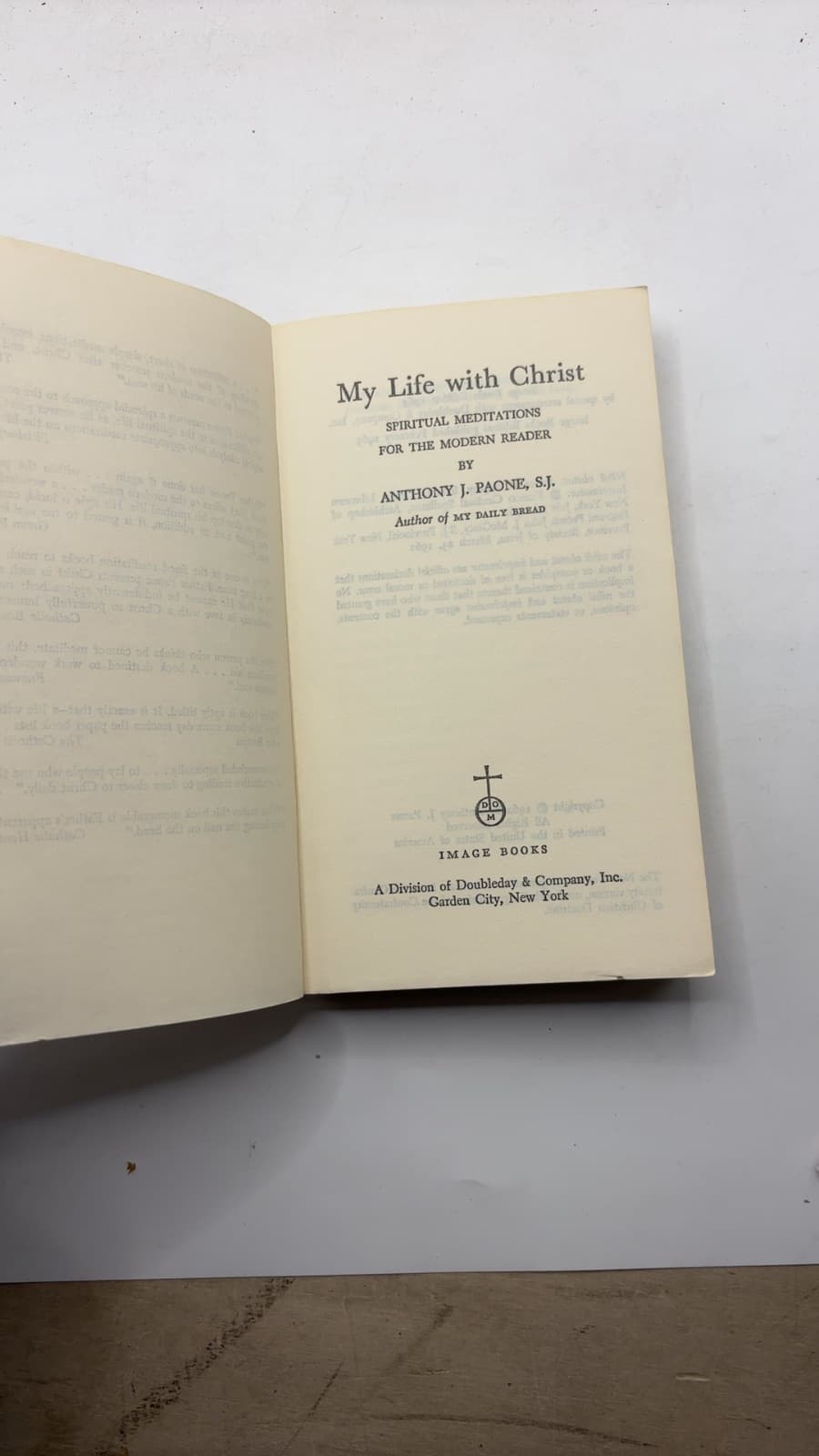 My Life with Christ by Anthony J. Paone, S.J. - title page