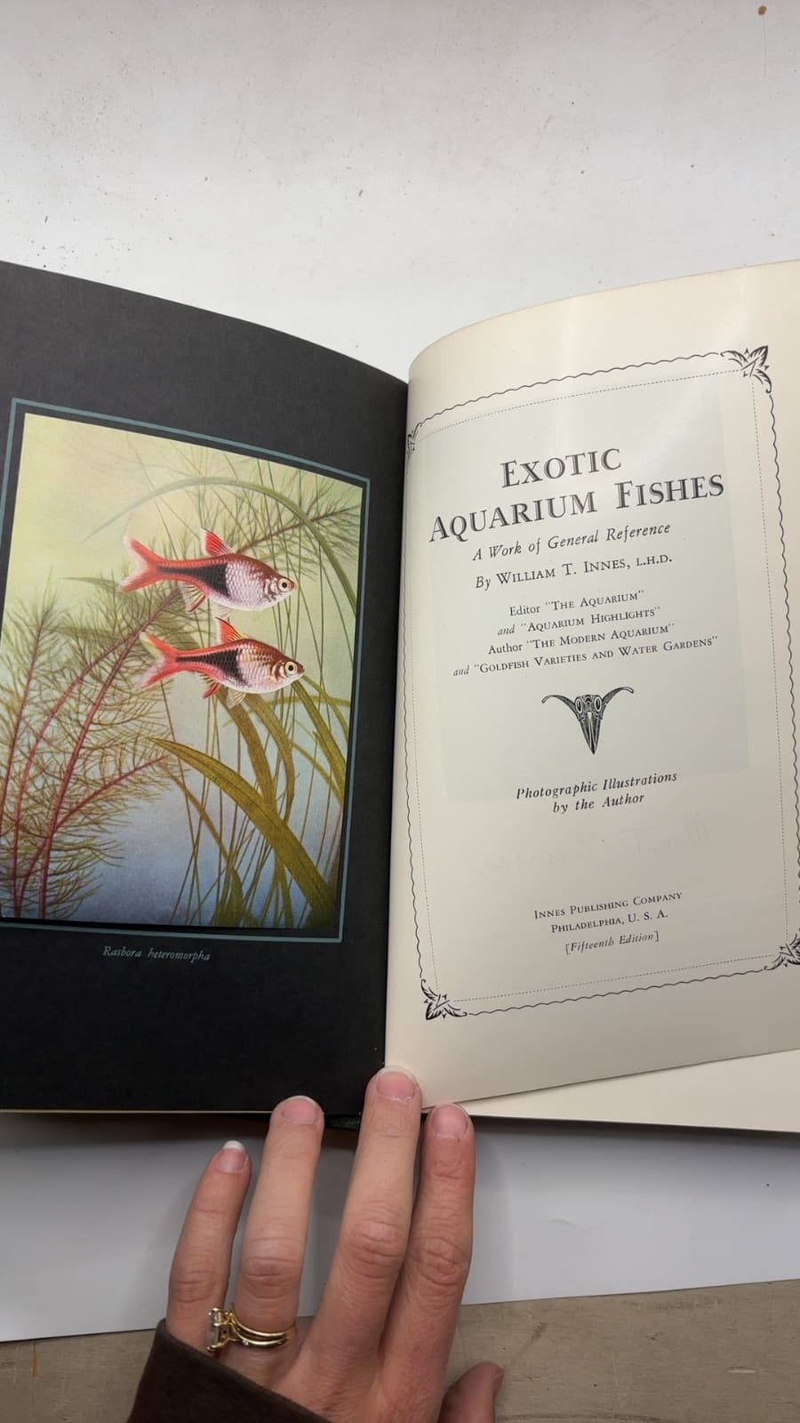 Exotic Aquarium Fishes by William T. Innes - title page