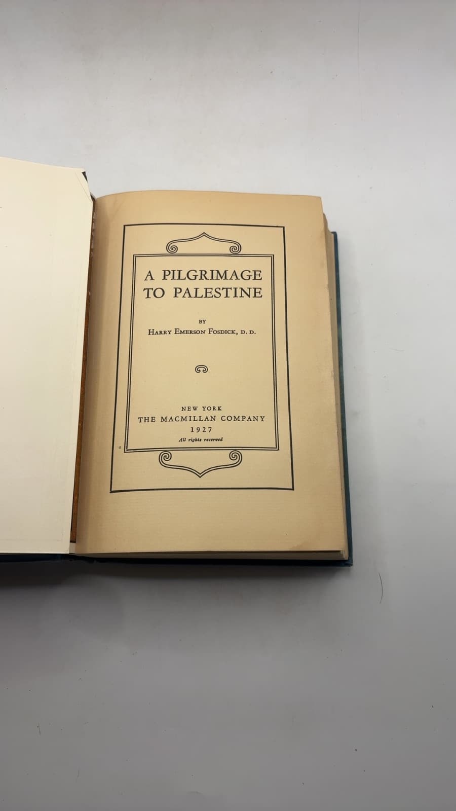 A Pilgrimage to Palestine by Harry Emerson Fosdick, D.D. - title page