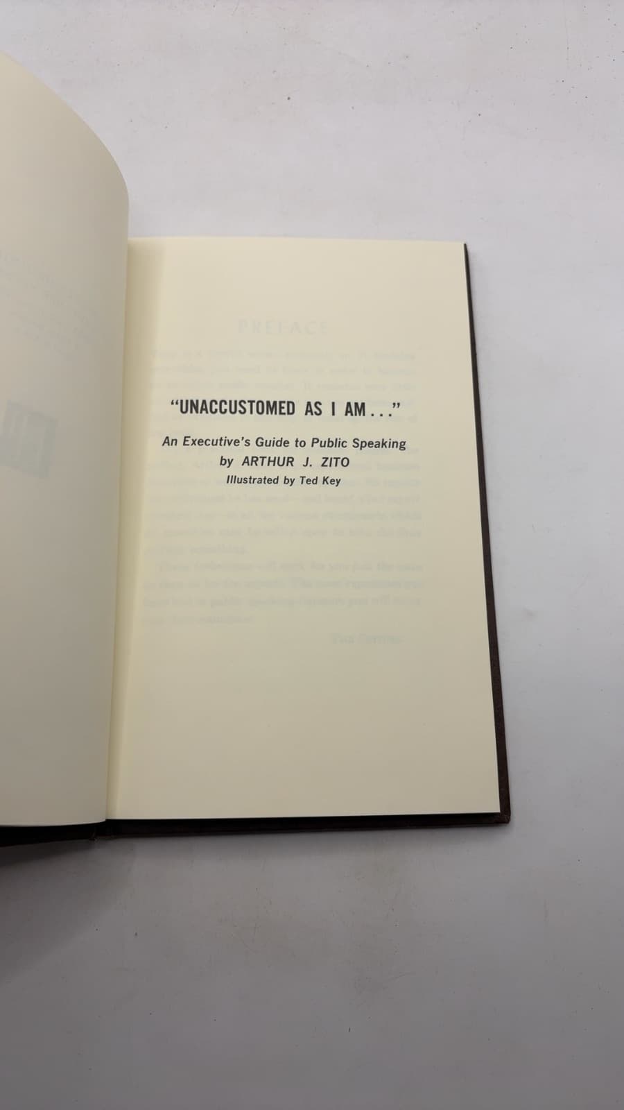Unaccustomed as I am... by Arthur J. Zito - title page