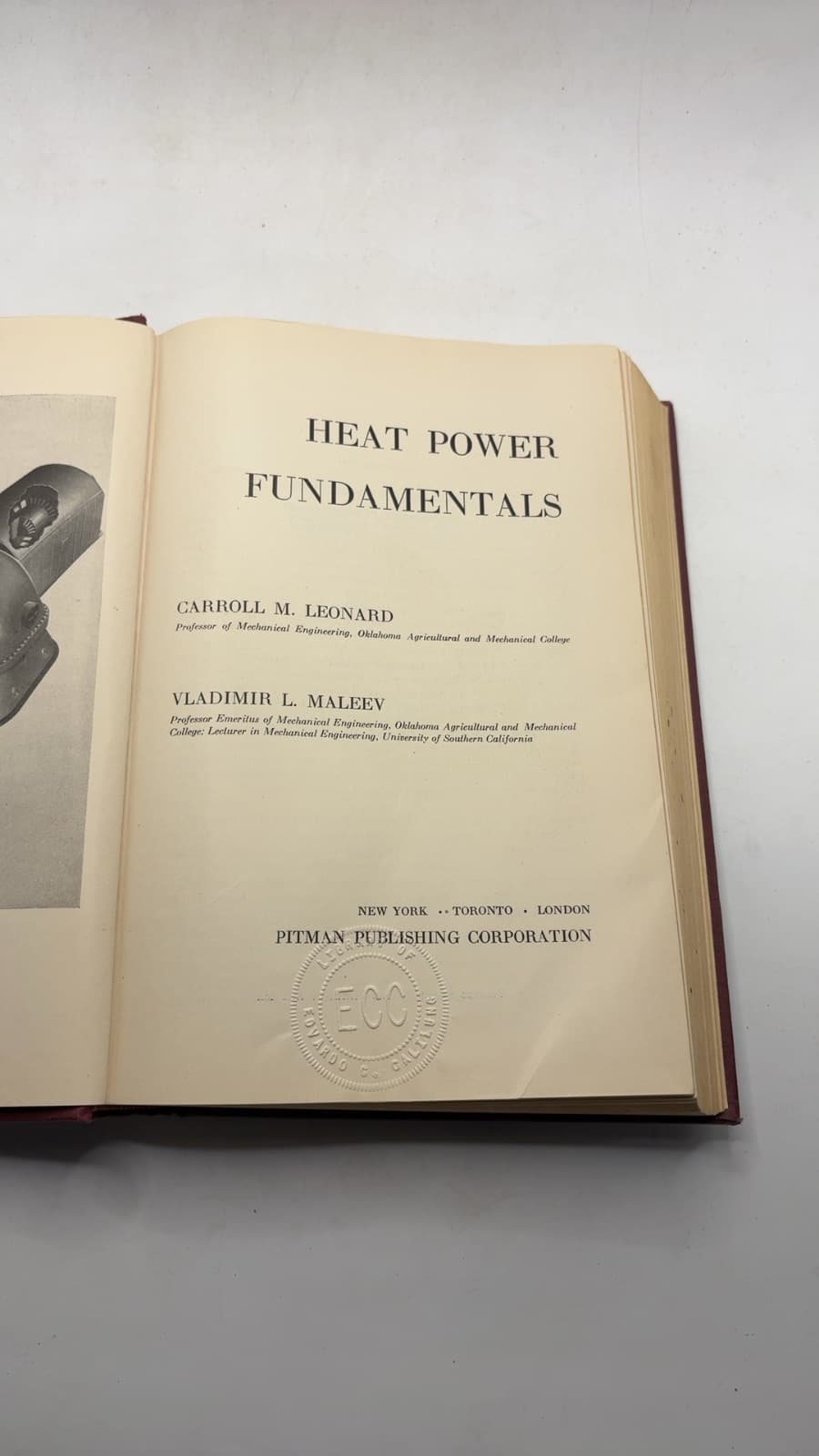 Heat Power Fundamentals by Carroll M. Leonard, Vladimir L. Maleev - title page