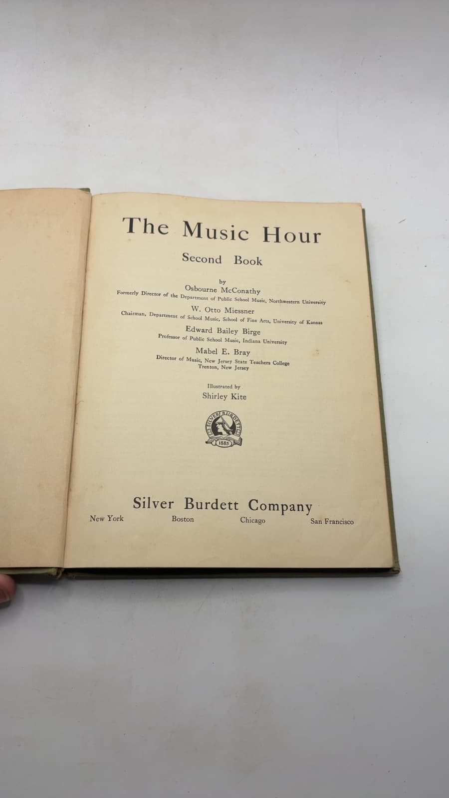 The Music Hour Second Book by Osbourne McConathy, W. Otto Miessner, Edward Bailey Birge, Mabel E. Bray - title page