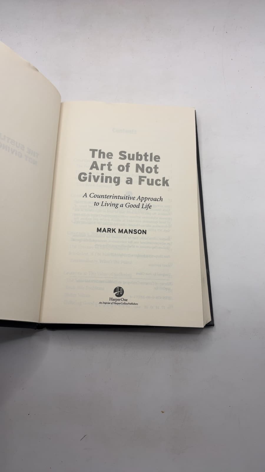 The Subtle Art of Not Giving a F*ck by Mark Manson - title page