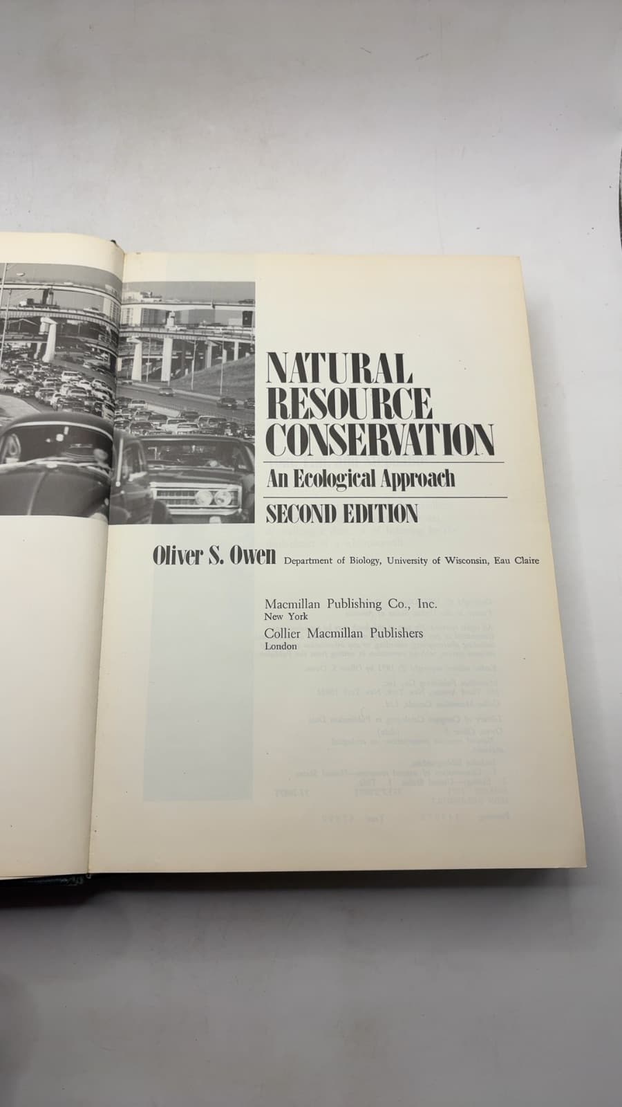 Natural Resource Conservation: An Ecological Approach by Oliver S. Owen - title page