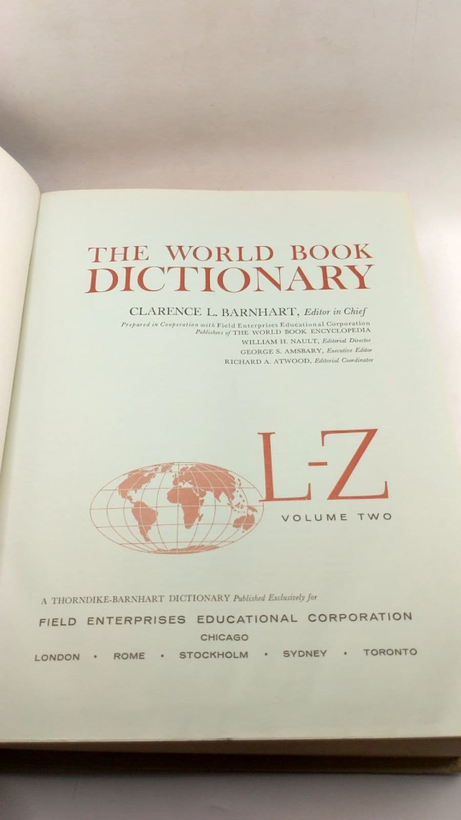 The World Book Dictionary by Clarence L. Barnhart - title page