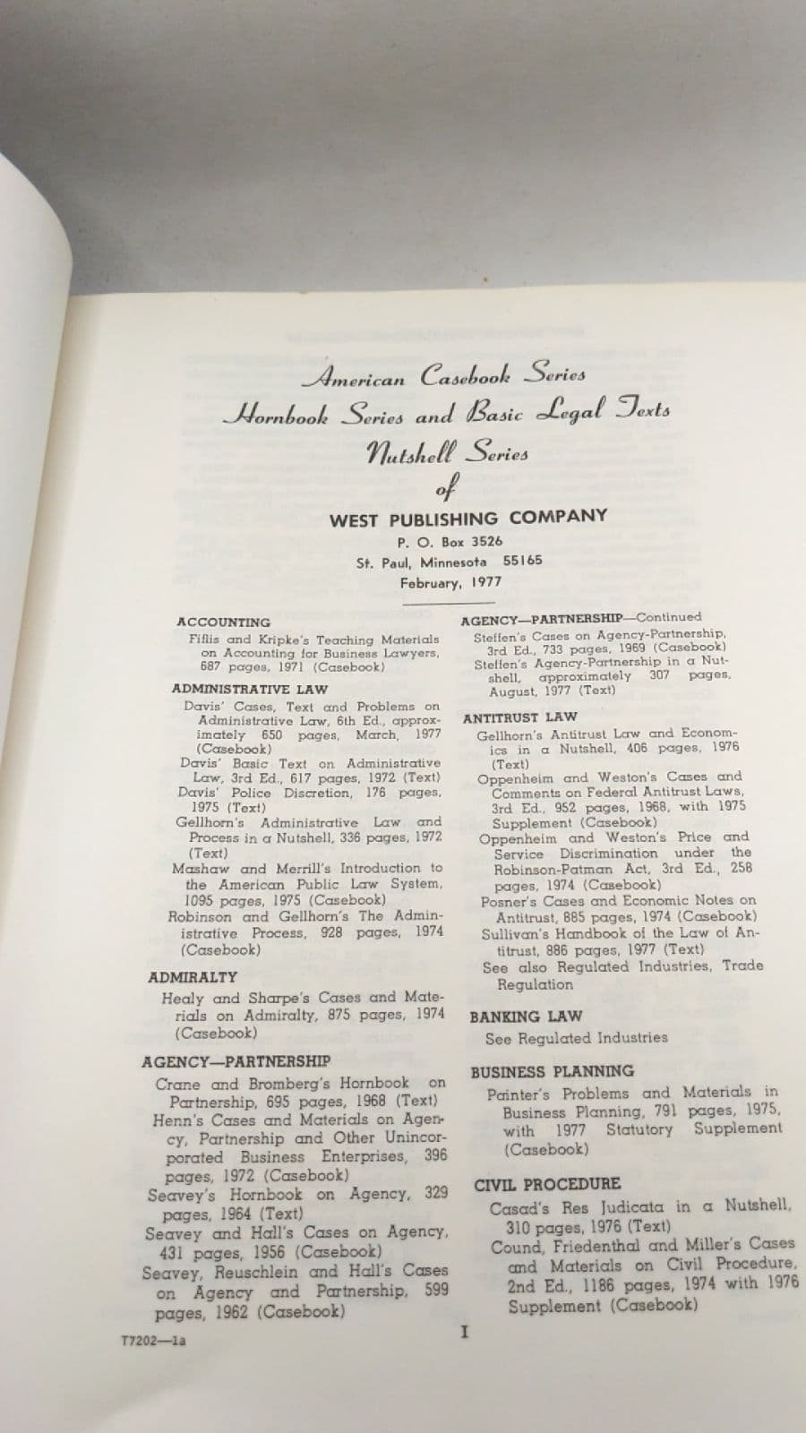 Jurisprudence: Text and Readings on the Philosophy of Law by George C. Christie - title page