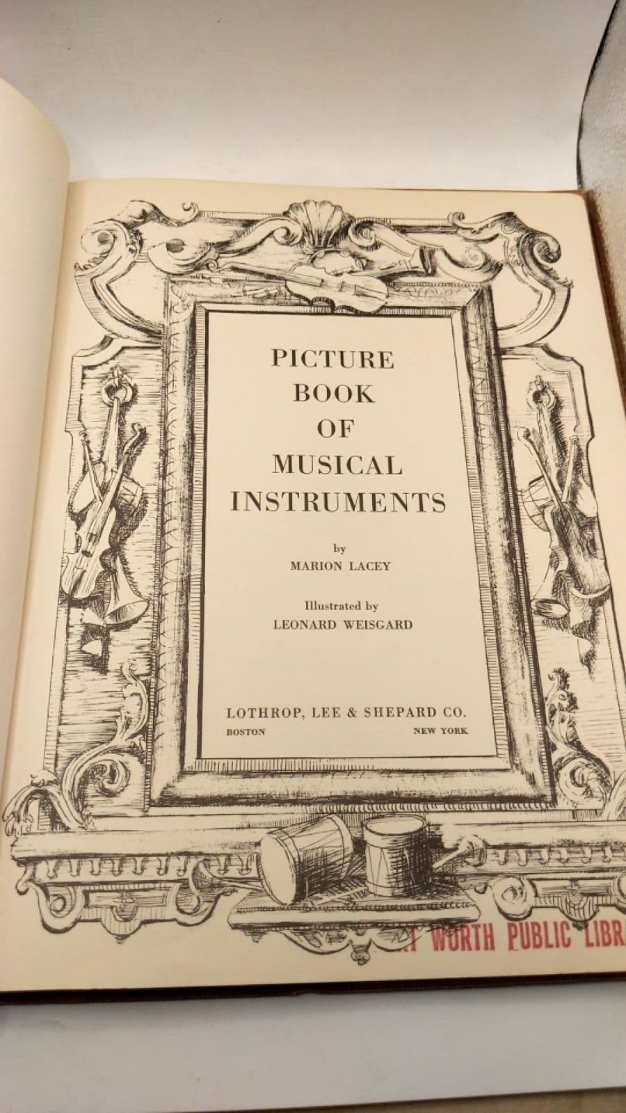 Picture Book of Musical Instruments by Marion Lacey - title page