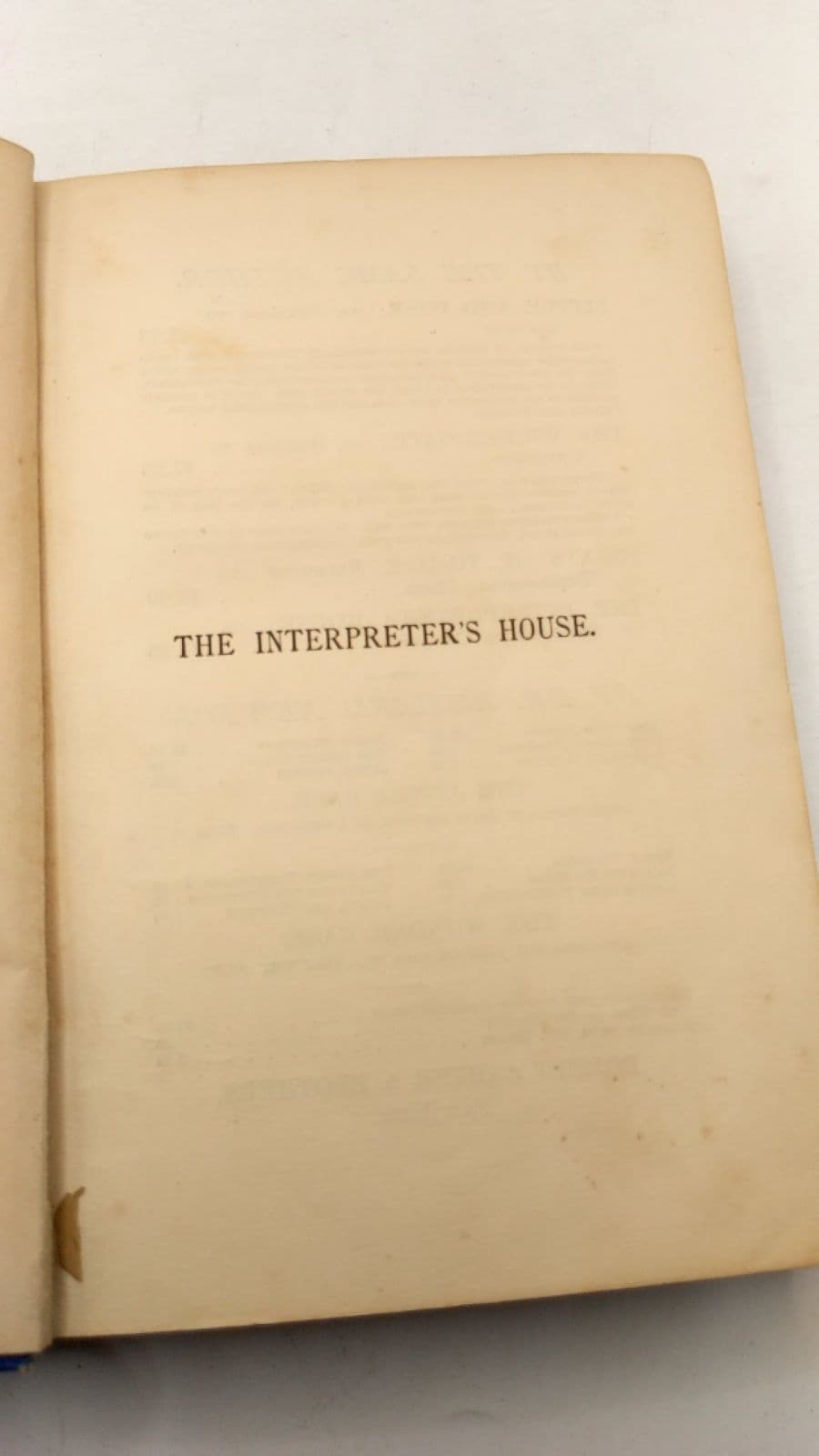 The Interpreter's House by H. W. Newton - title page