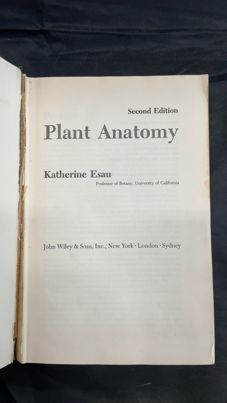 Plant Anatomy by Katherine Esau - title page