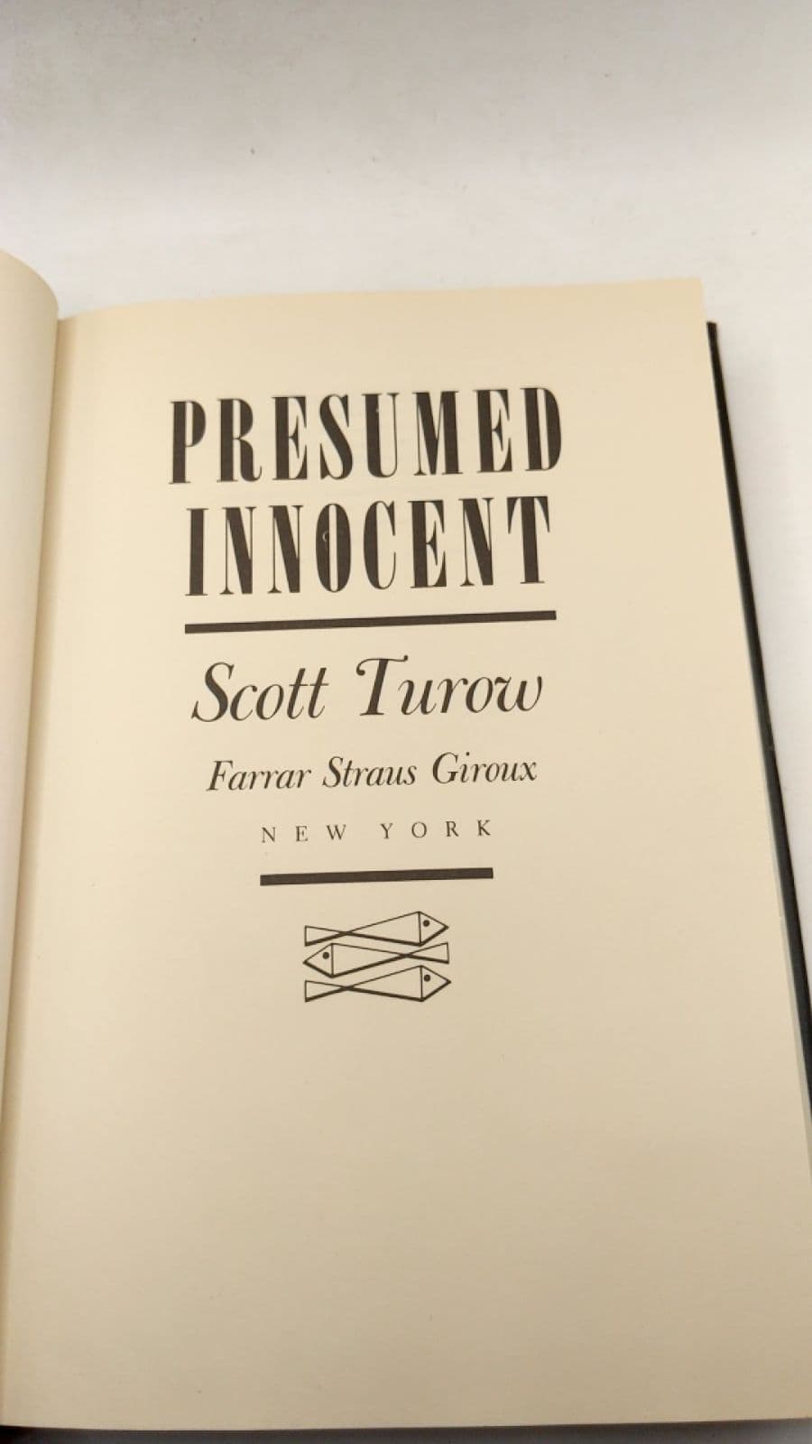 Presumed Innocent by Scott Turow - title page