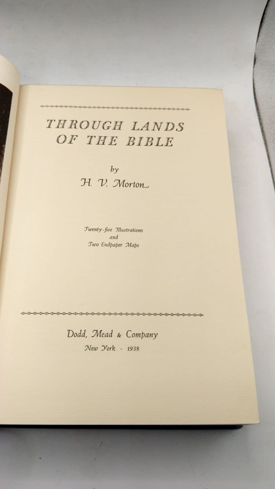 Through Lands OF THE Bible by H. V. Morton - title page