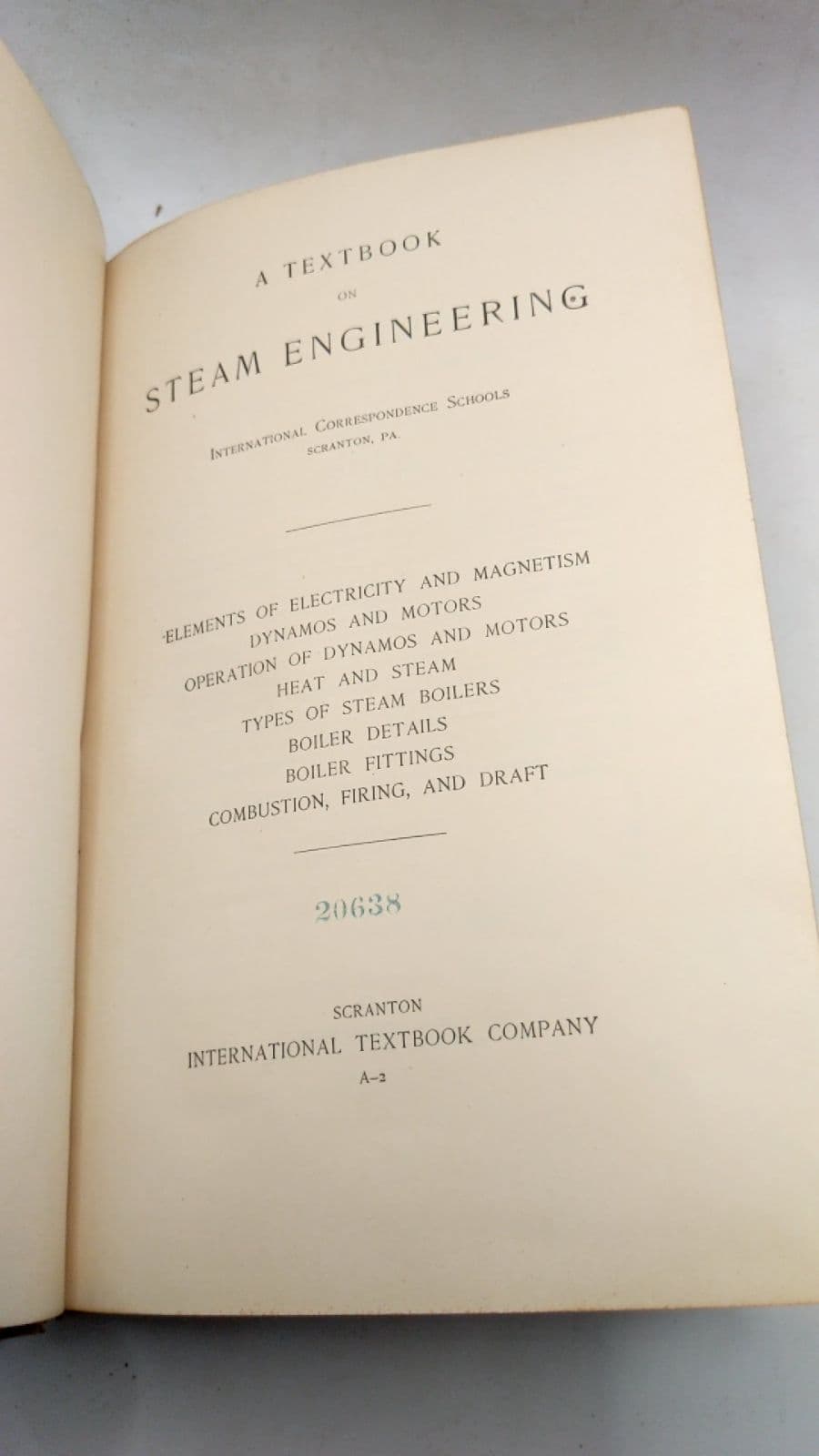 A Textbook on Steam Engineering by International Correspondence Schools - title page