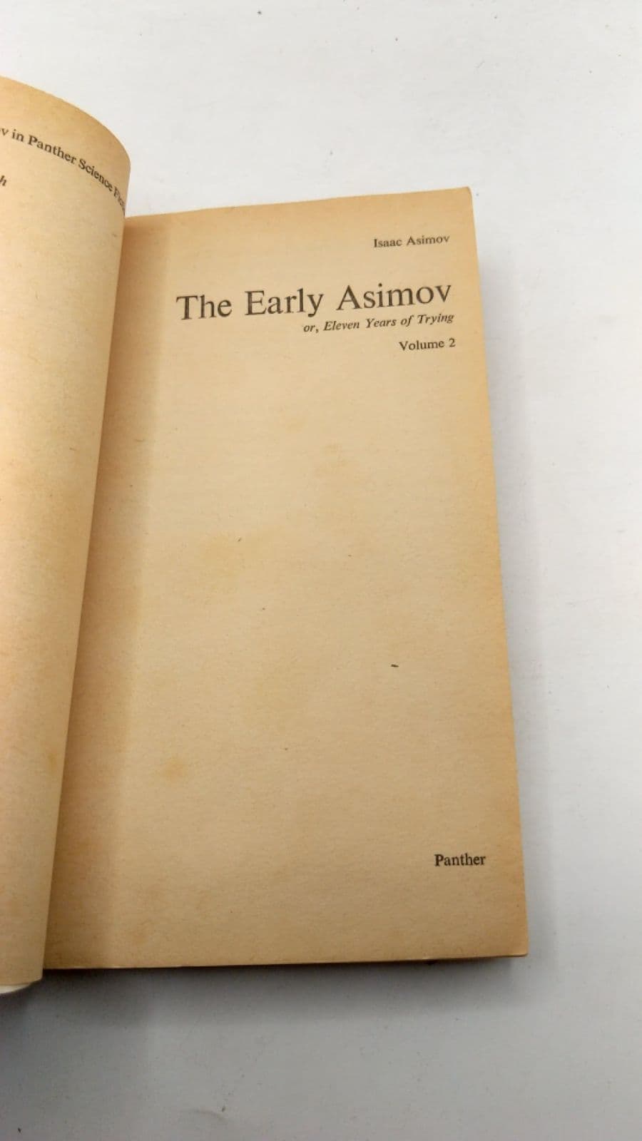 The Early Asimov Volume 2 by Isaac Asimov - title page