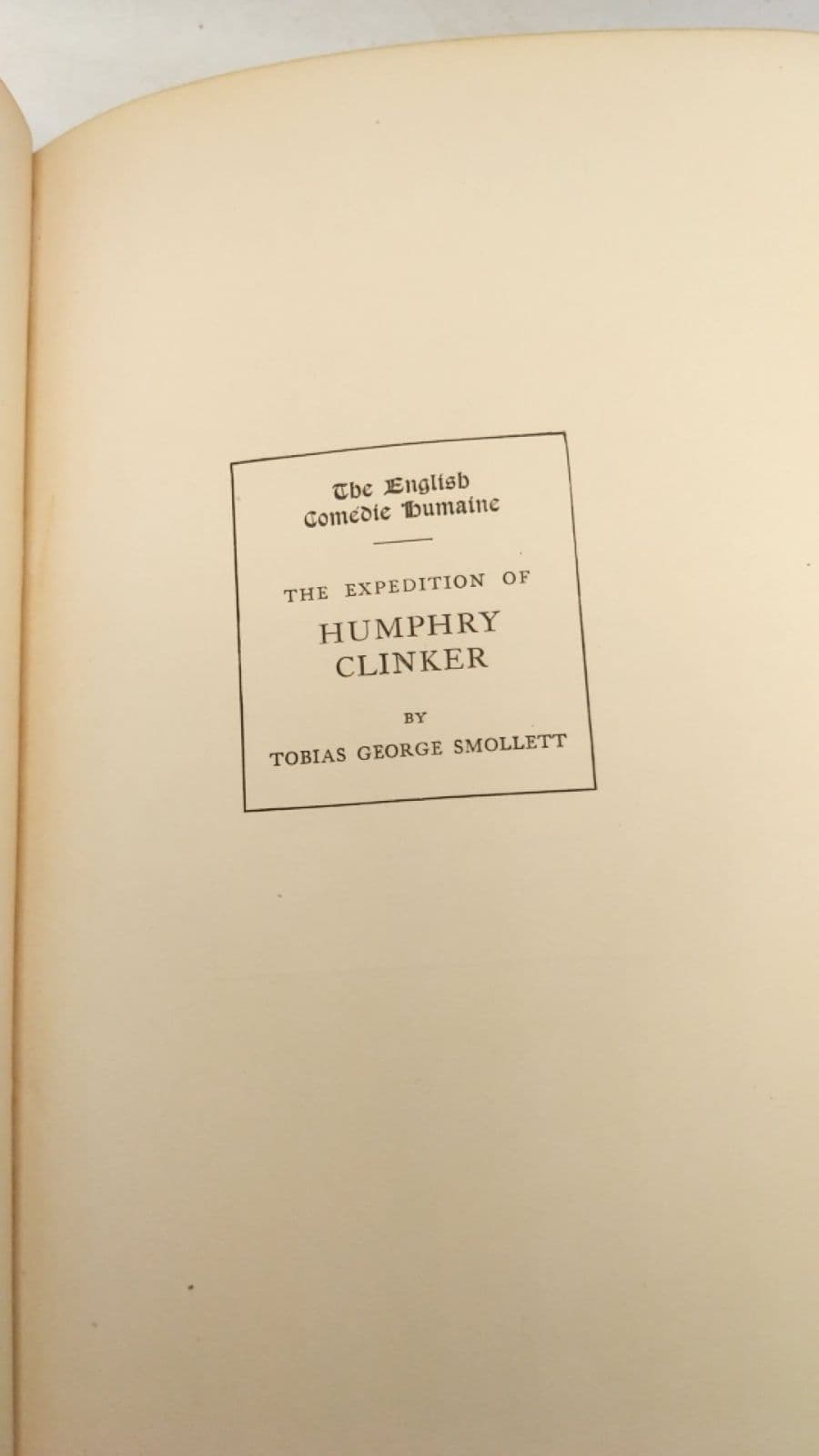 The Expedition of Humphry Clinker by Tobias George Smollett - title page