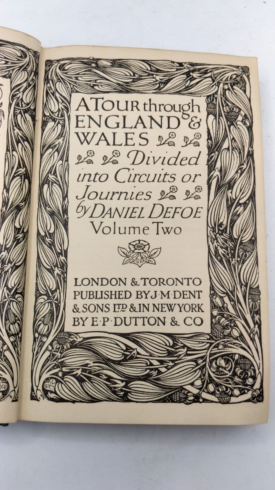A Tour Through England & Wales by Daniel Defoe - title page