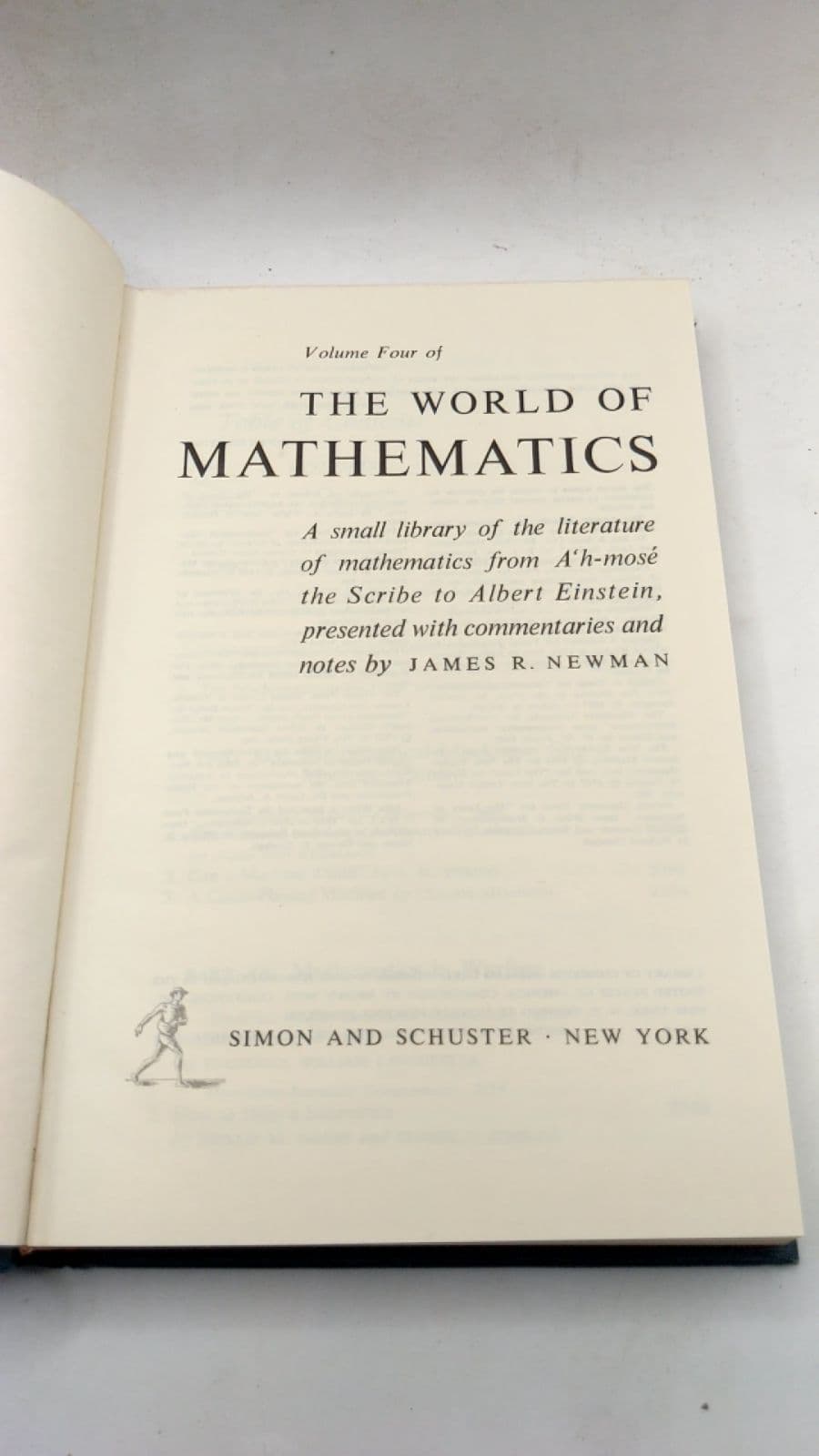 The World of Mathematics by James R. Newman - title page