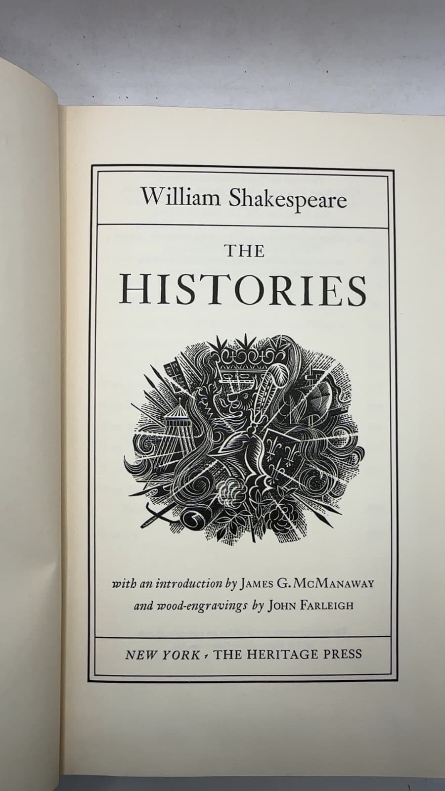 The Histories, The Tragedies, The Comedies of William Shakespeare by William Shakespeare - title page
