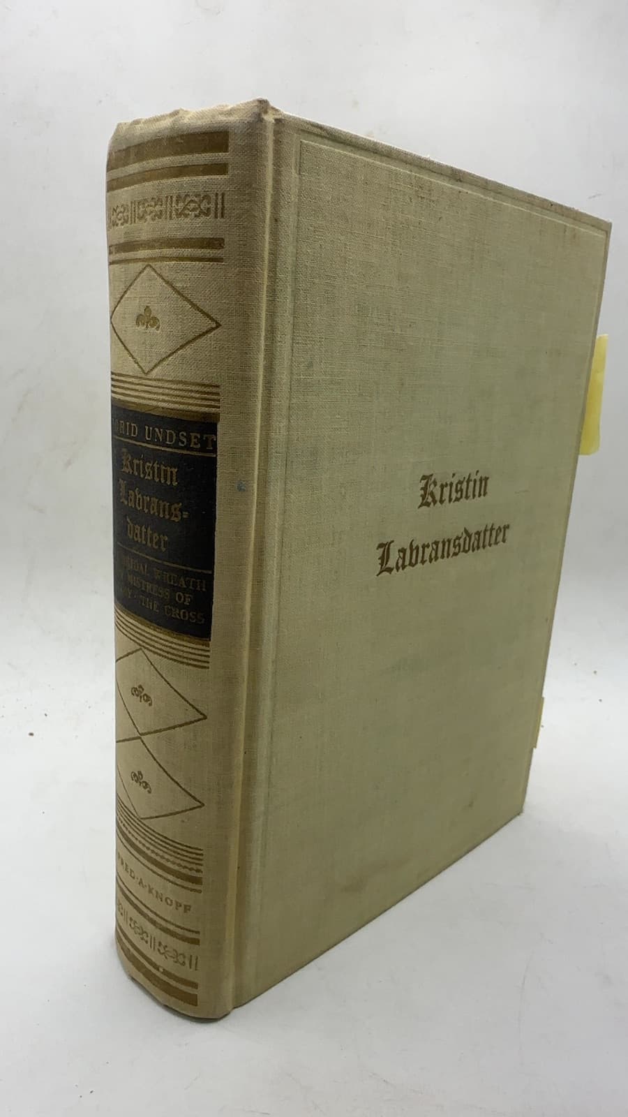 Kristin Lavransdatter by Sigrid Undset - front cover