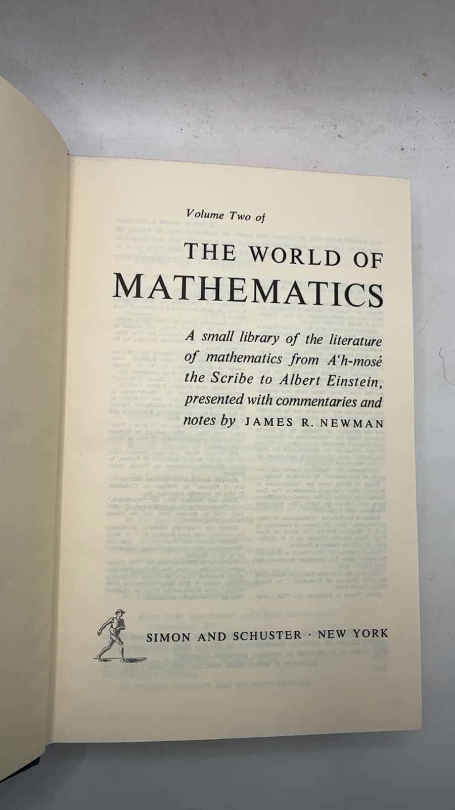 The World of Mathematics, Volume 2 by James R. Newman - title page