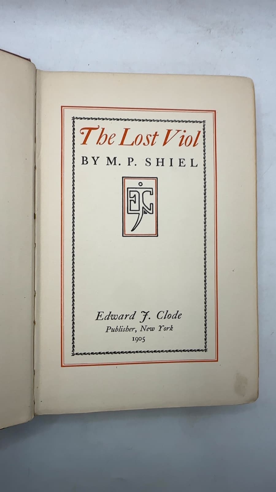 The Lost Viol by M. P. Shiel - title page