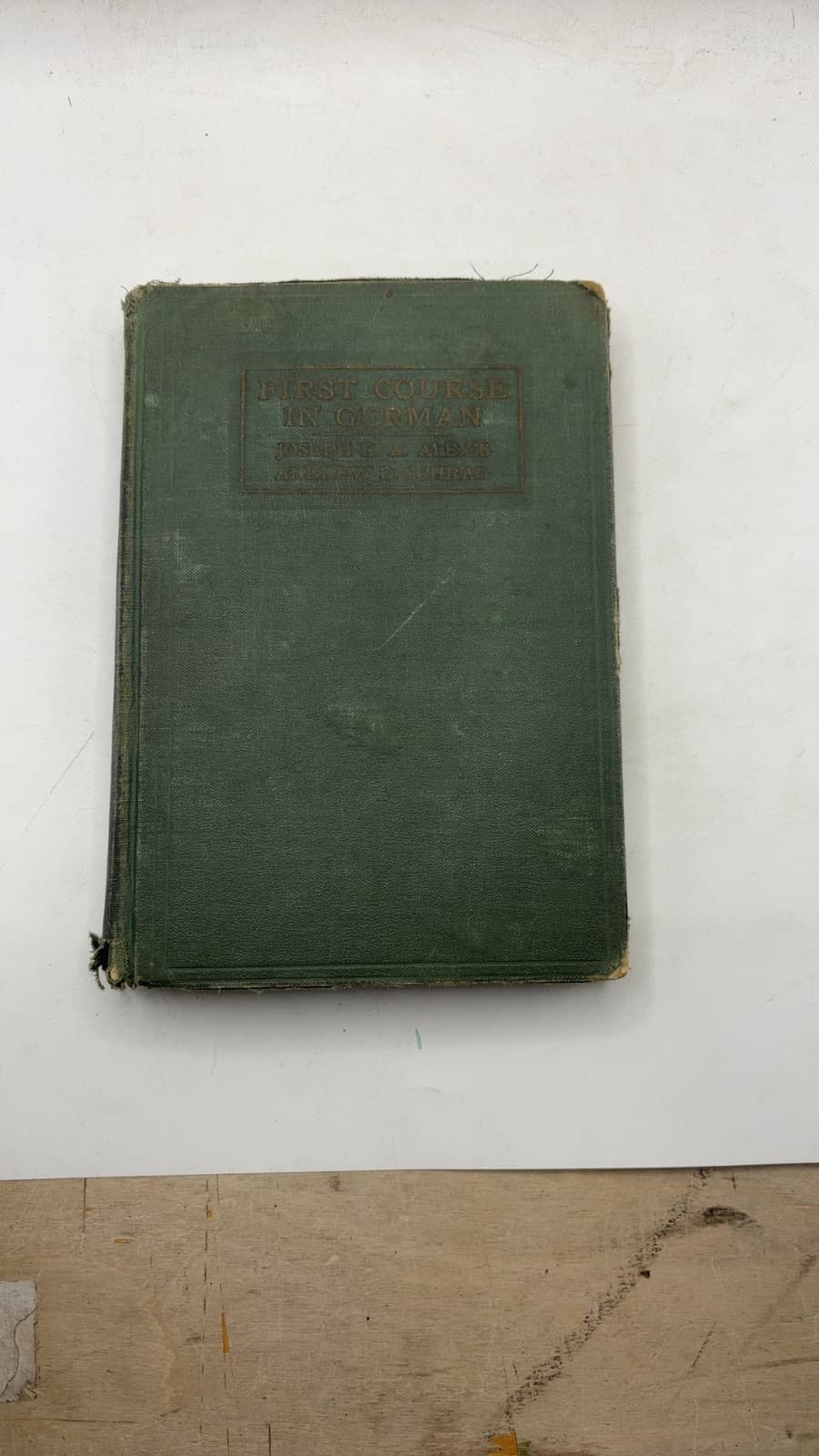 First Course in German by Joseph E. A. Alexis, Andrew D. Schrag - quarter view showing binding condition