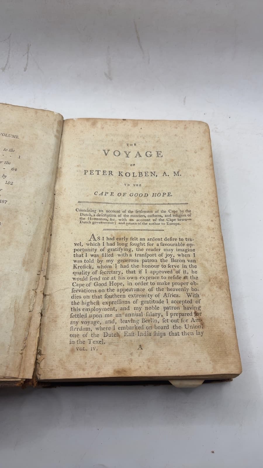 Vol 4, The Voyage of Peter Kolben, A.M. to the Cape of Good Hope by Peter Kolben - title page