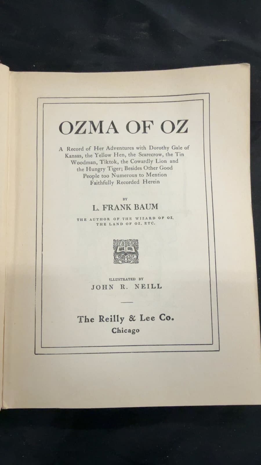Ozma of Oz by L. Frank Baum - title page