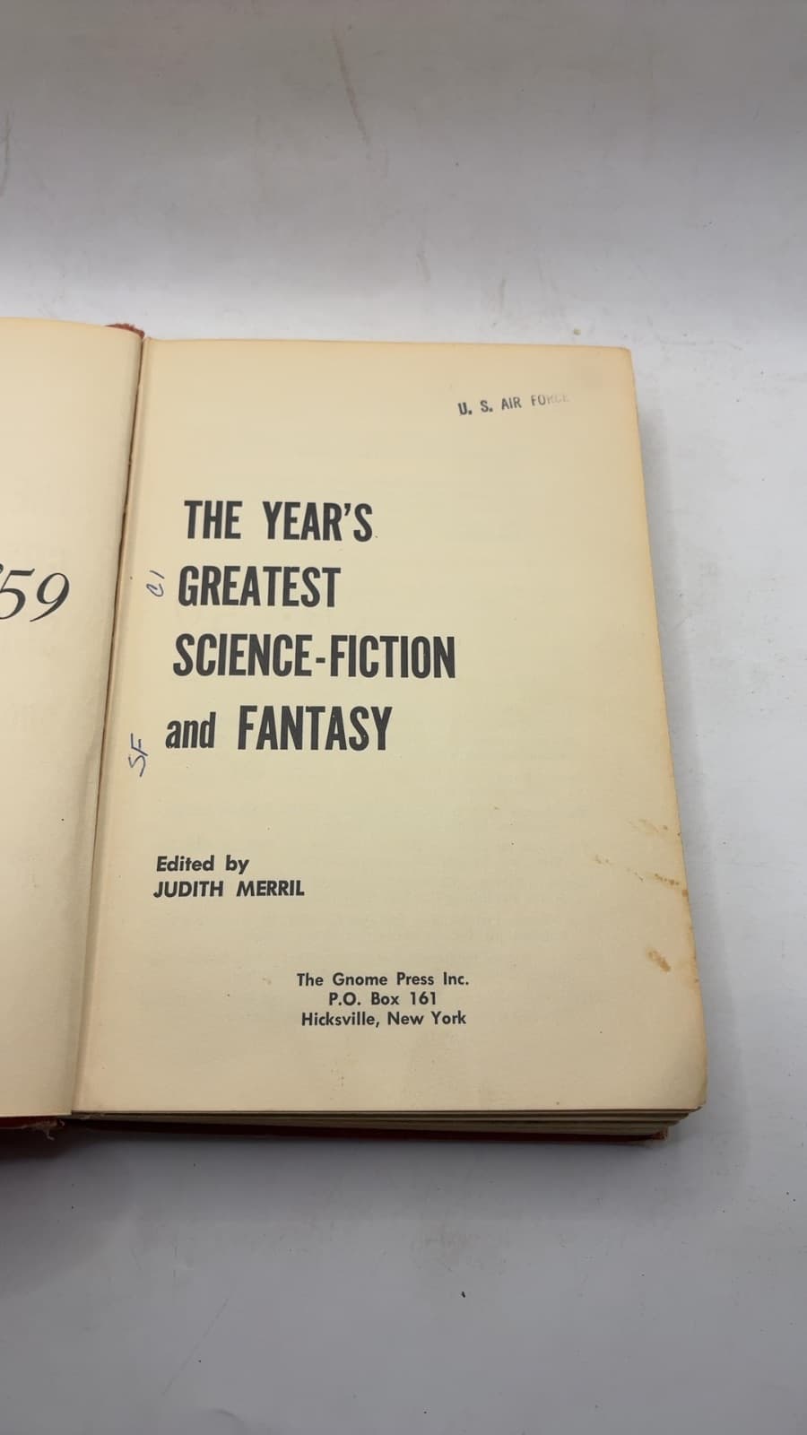 The Year's Greatest Science-Fiction and Fantasy by Judith Merril - title page