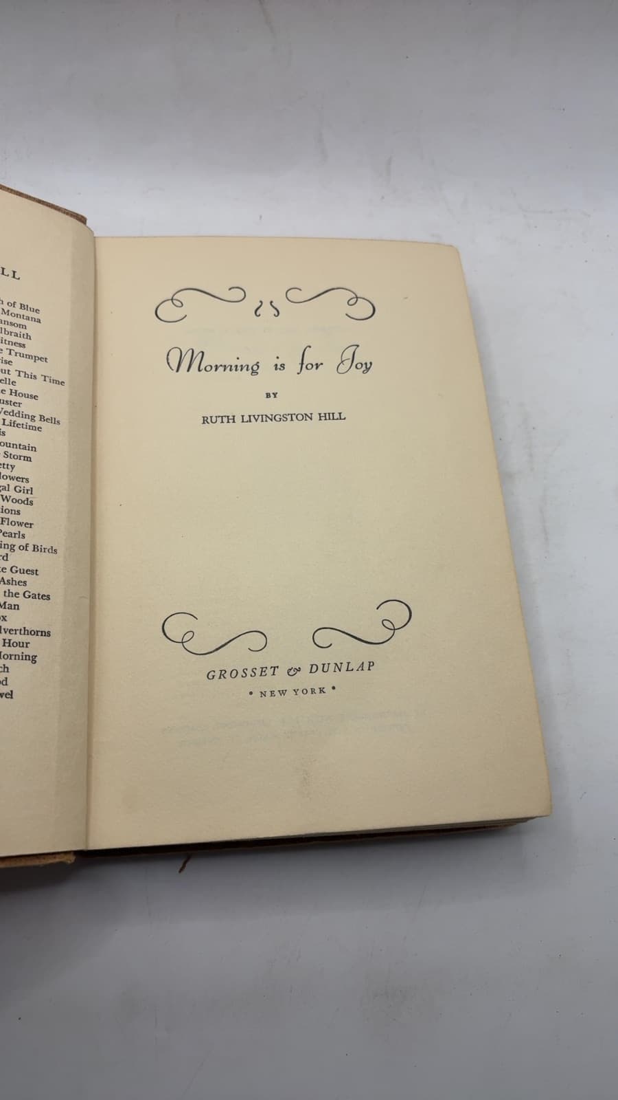 Morning is for Joy by Ruth Livingston Hill - title page