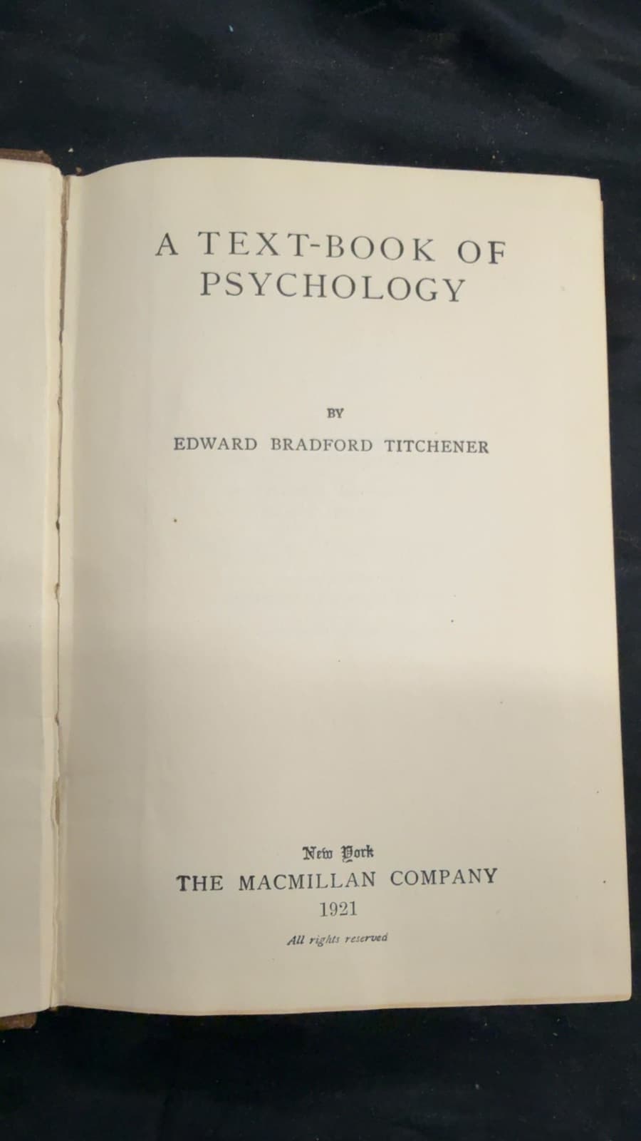 A Text-Book of Psychology by Edward Bradford Titchener - title page